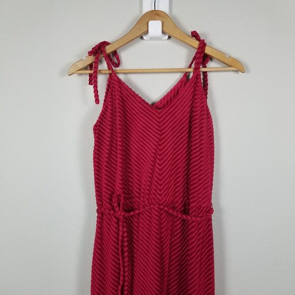 Jerell Of Texas Wine Red Chenille 70s Vintage Disco Maxi Dress Size Small/13 - Picture 10 of 16
